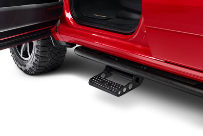 RKR Step System Cab Length (2 Step Mounts/2 Steps per Side) 1.75 Inch Rails 2019-2025 Ram 2500/3500/4500/5500 Crew Cab Textured Black NFab