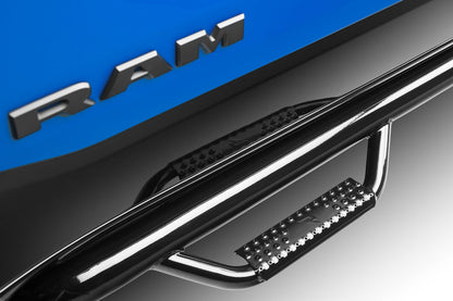 Nerf Step Bar Cab Length (2 Steps per Side) 2019-2024 Ram 2500/3500/4500/5500 Crew Cab Gloss Black NFab