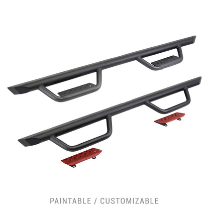 Domintator Extreme D2 Side Steps With Mounting Brackets Textured Black 2020-2025 Silverado 1500/2500/3500 HD Go Rhino