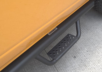 Domintator Extreme D2 Side Steps With Mounting Brackets Textured Black 2021-2025 Ford Bronco 2 Door Go Rhino