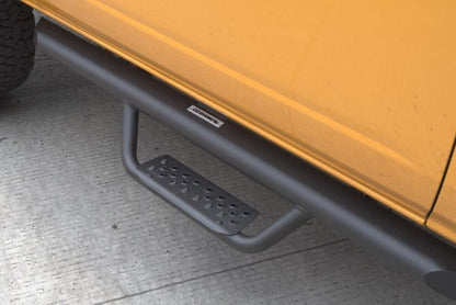 Domintator Extreme D2 Side Steps With Mounting Brackets Textured Black 2021-2025 Ford Bronco 2 Door Go Rhino