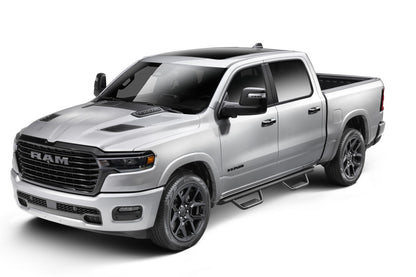 Domintator Extreme D2 Side Steps With Mounting Brackets Textured Black 2019-2026 Ram 1500 Go Rhino