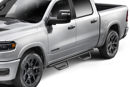 Domintator Extreme D2 Side Steps With Mounting Brackets Textured Black 2019-2026 Ram 1500 Go Rhino