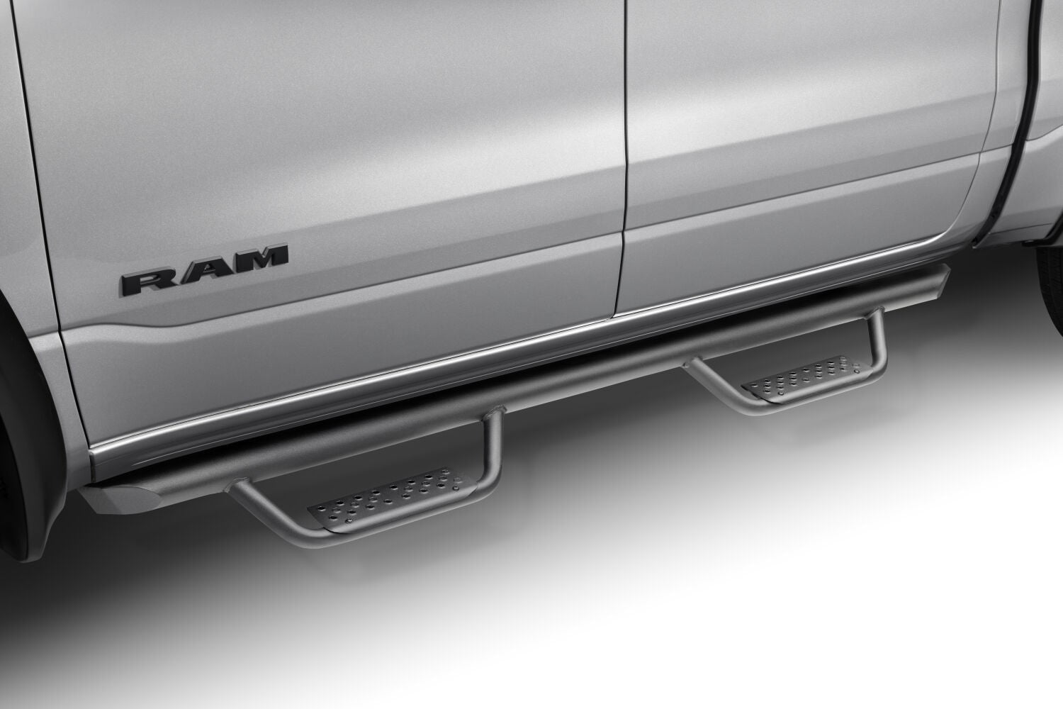 Domintator Extreme D2 Side Steps With Mounting Brackets Textured Black 2019-2026 Ram 1500 Go Rhino