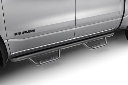 Domintator Extreme D2 Side Steps With Mounting Brackets Textured Black 2019-2026 Ram 1500 Go Rhino