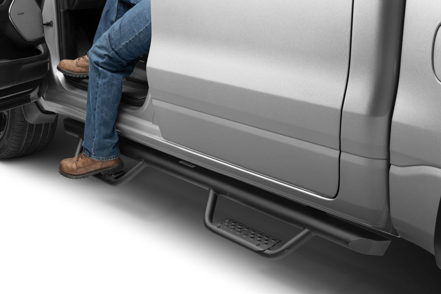 Domintator Extreme D2 Side Steps With Mounting Brackets Textured Black 2019-2026 Ram 1500 Go Rhino