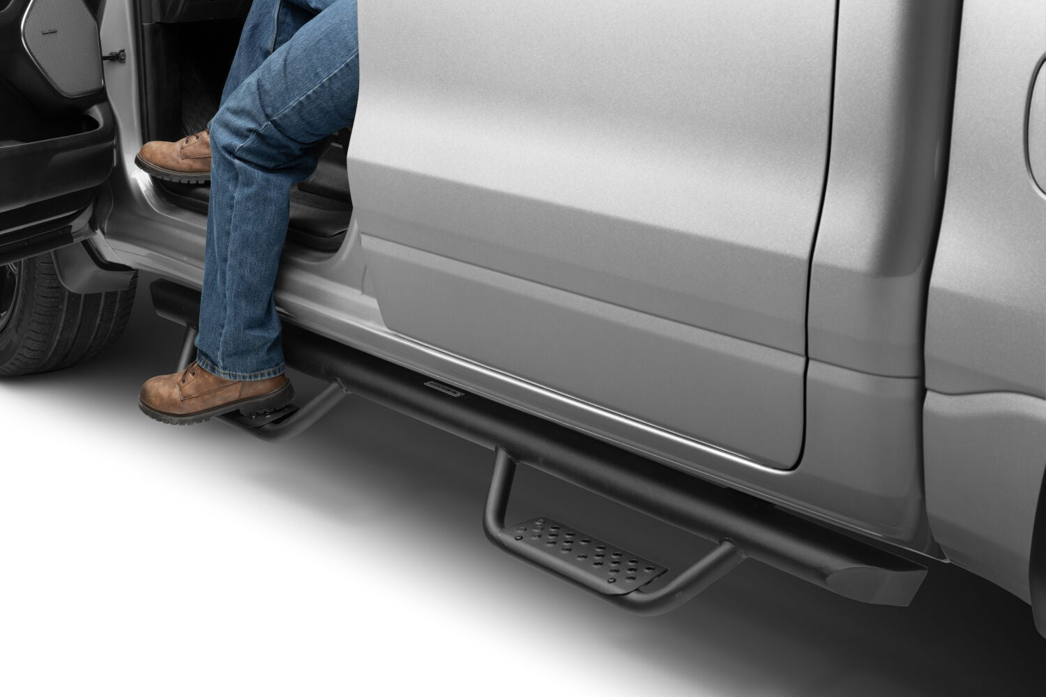 Domintator Extreme D2 Side Steps With Mounting Brackets Textured Black 2019-2026 Ram 1500 Go Rhino