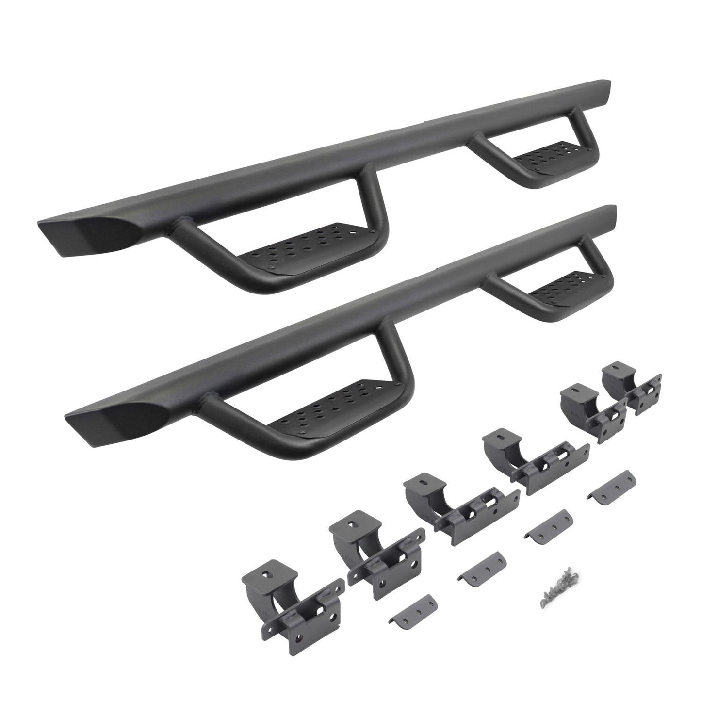 Domintator Extreme D2 Side Steps With Mounting Brackets Textured Black 2020-2025 Jeep Gladiator Go Rhino