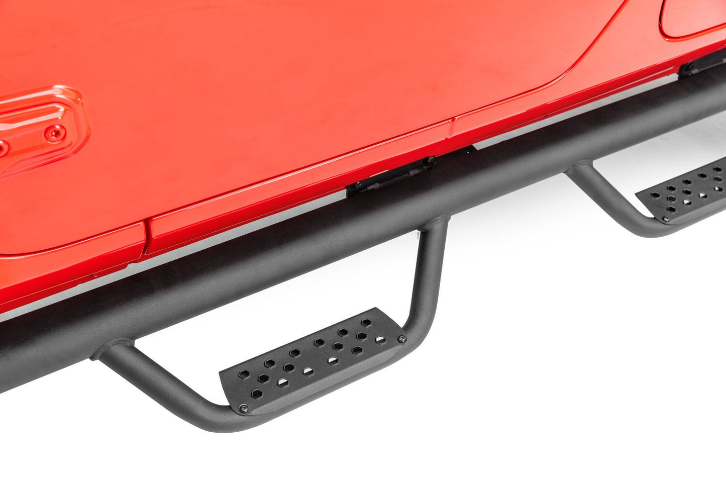 Domintator Extreme D2 Side Steps With Mounting Brackets Textured Black 2020-2025 Jeep Gladiator Go Rhino