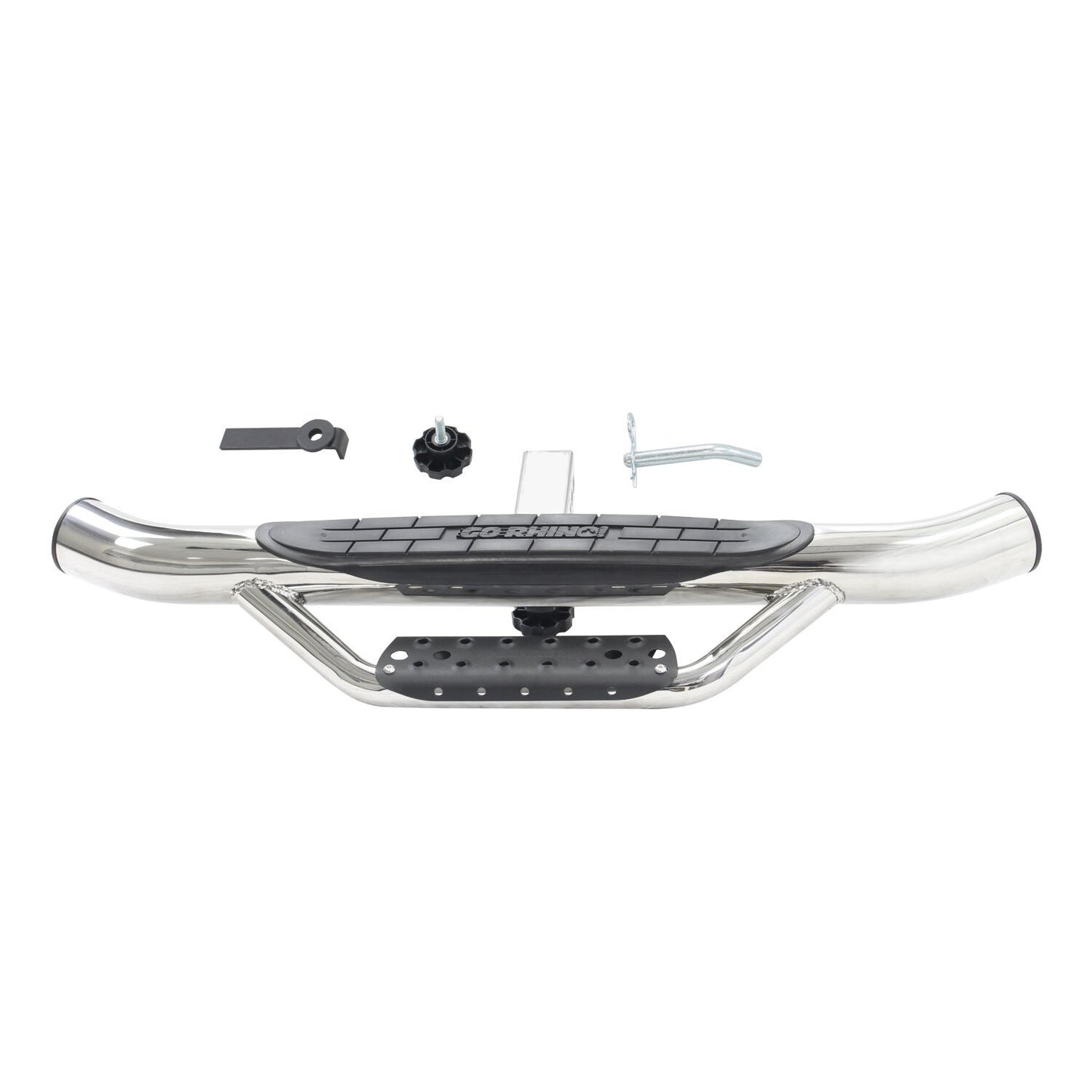 Dominator Hitch Step Polished Stainless Steel Go Rhino