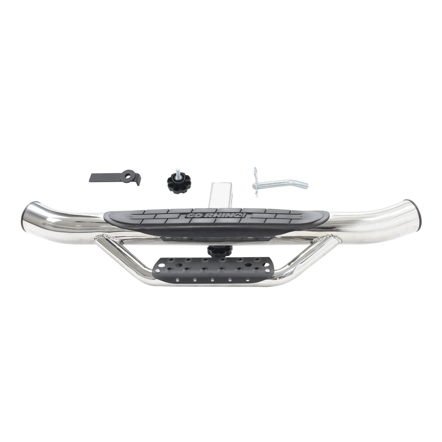 Dominator Hitch Step Polished Stainless Steel Go Rhino