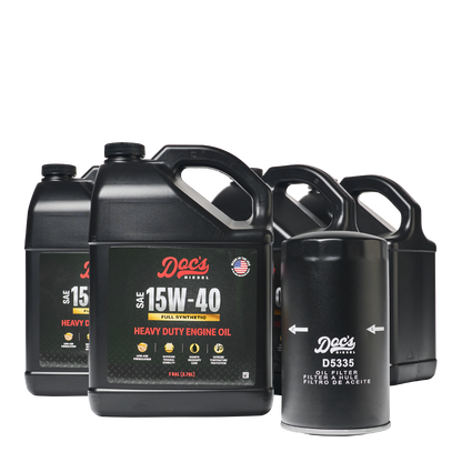 Doc's Diesel Dodge RAM 6.7L/5.9L Cummins 15W-40 Full Synthetic Oil Change Kit 1989-2024