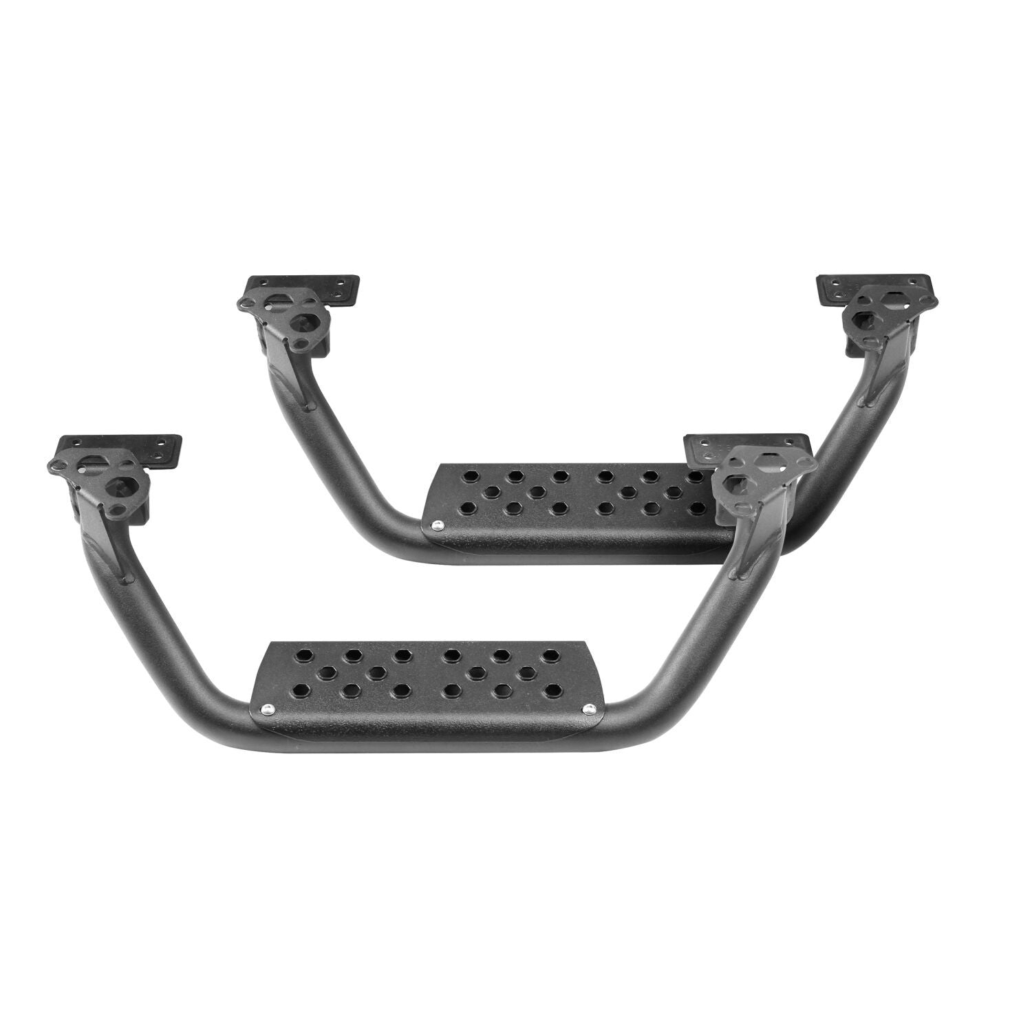4 Inch Drop Steps for Dominator Xtreme D6, Pair Textured Powder Coat Textured Black 1999-2024 Ford F-250/F-350 2006-2023 Toyota Tacoma 2007-2021 Toyota Tundra 2007-2024 Jeep Wrangler JK/JL Go Rhino