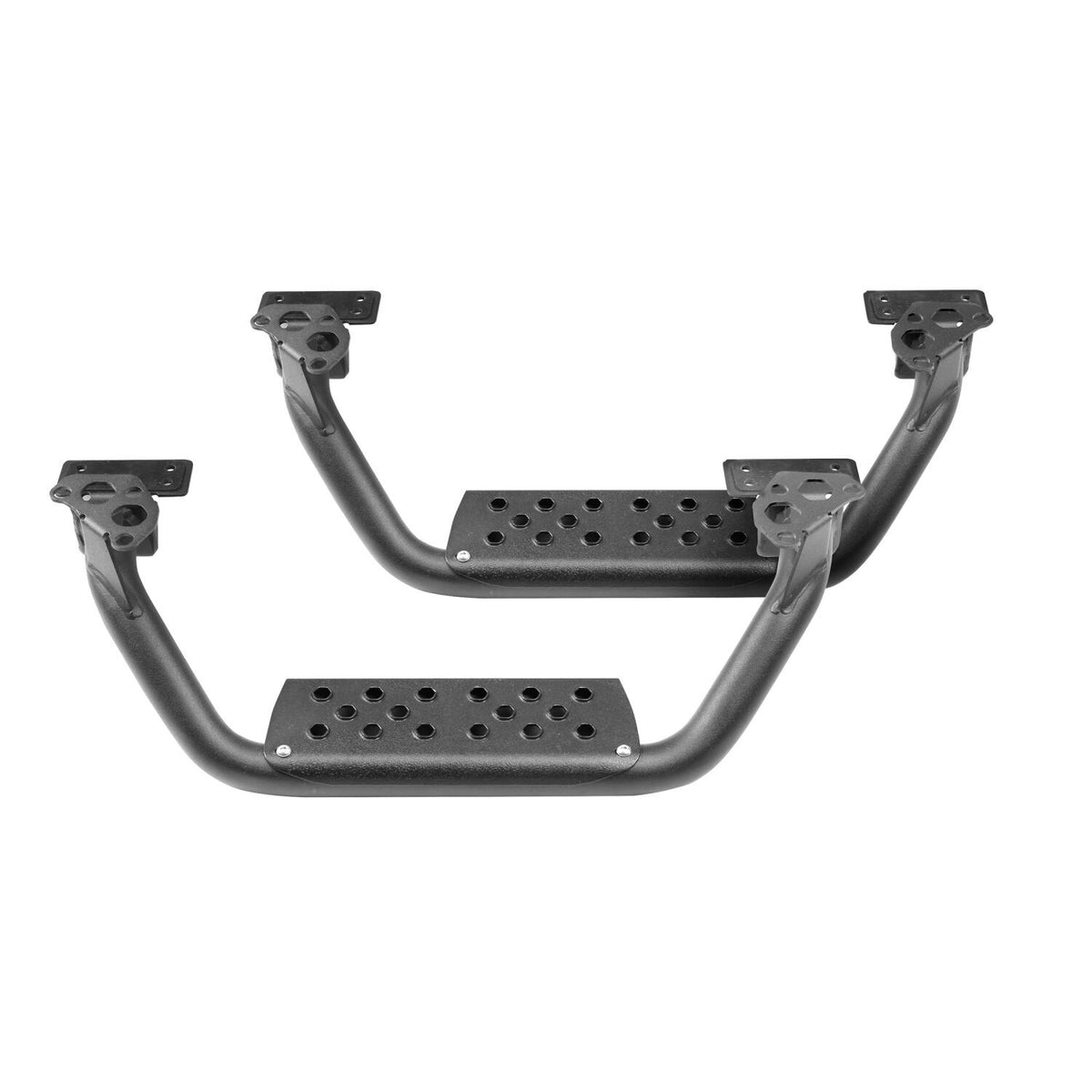 4 Inch Drop Steps for Dominator Xtreme D6, Pair Textured Powder Coat Textured Black 1999-2024 Ford F-250/F-350 2006-2023 Toyota Tacoma 2007-2021 Toyota Tundra 2007-2024 Jeep Wrangler JK/JL Go Rhino