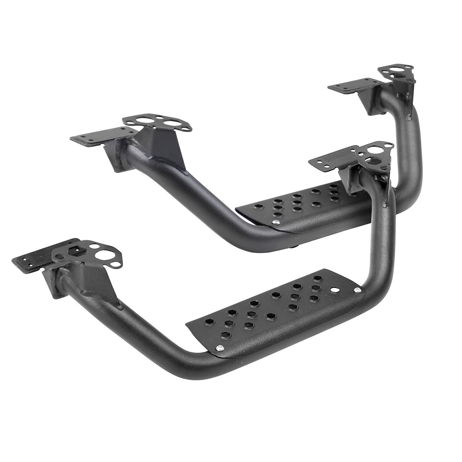4 Inch Drop Steps for Dominator Xtreme D6, Pair Textured Powder Coat Textured Black 1999-2024 Ford F-250/F-350 2006-2023 Toyota Tacoma 2007-2021 Toyota Tundra 2007-2024 Jeep Wrangler JK/JL Go Rhino
