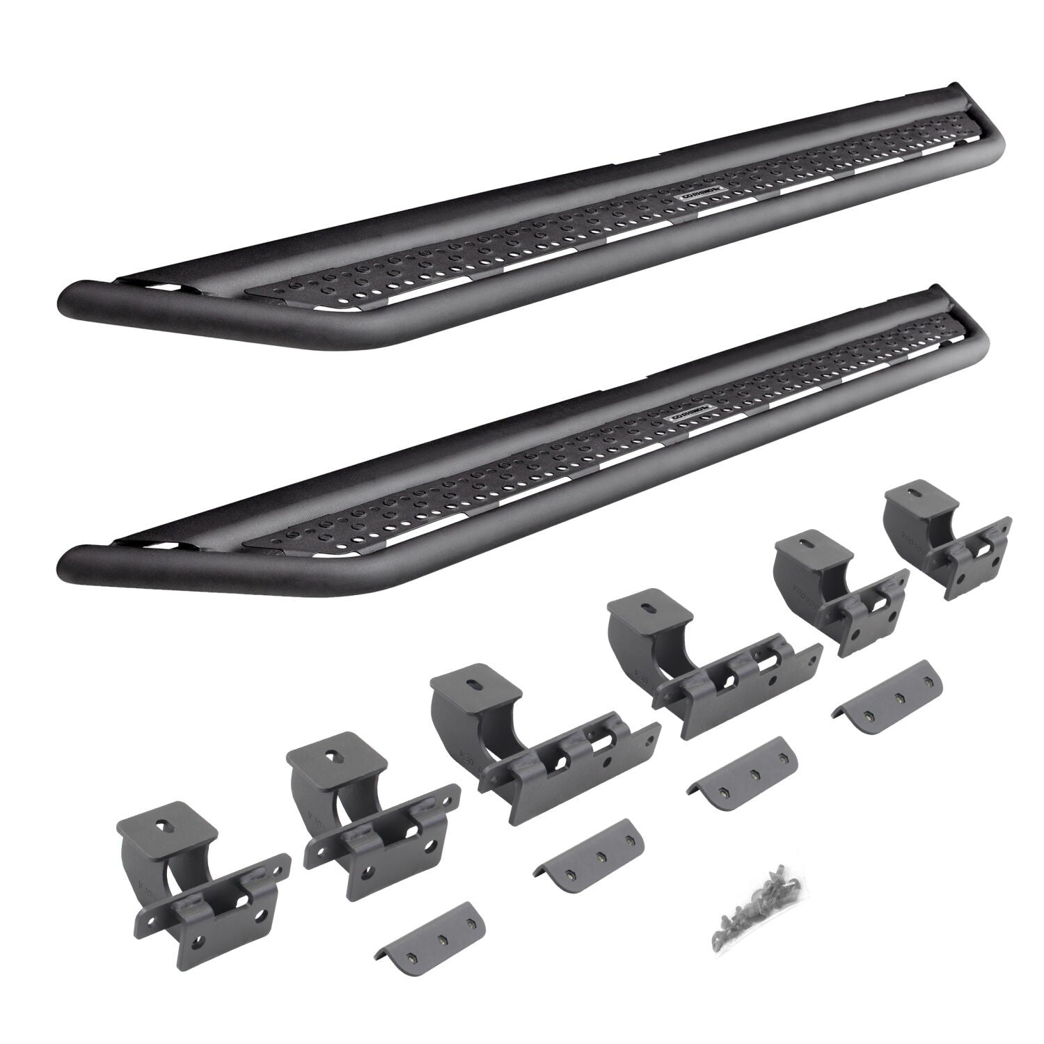 Dominator Xtreme D6 SideSteps With Mounting Bracket Kit Textured Black 2021-2025 Ford Bronco 4 Door Go Rhino