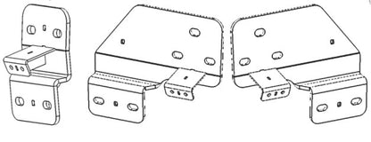 Dominator Xtreme D1,,D2, D6, DSS, DT Side Steps Mounting Brackets Only Textured Black 2009-2010 Dodge Ram 1500/2500/3500 Go Rhino