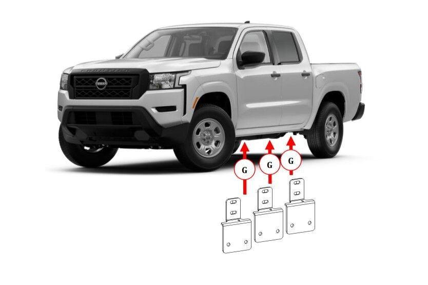 Dominator Xtreme Mounting Brackets Only Textured Black 2005-2026 Nissan Frontier Go Rhino