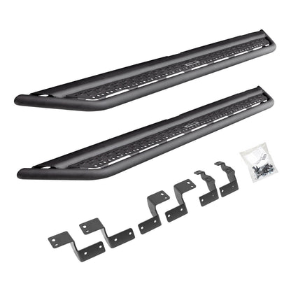 Dominator Xtreme D6 SideSteps W/ Bracket Kit Textured Black 2025-2026 Toyota 4Runner Go Rhino