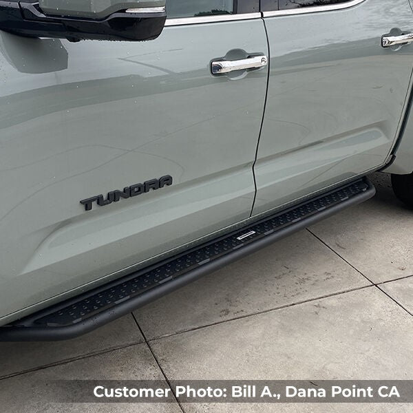 Dominator Xtreme D6 SideSteps With Mounting Bracket Kit Textured Black 2022-2026 Toyota Tundra Go Rhino