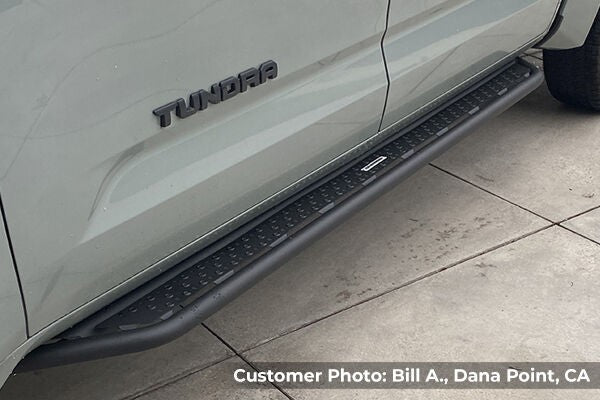 Dominator Xtreme D6 SideSteps With Mounting Bracket Kit Textured Black 2022-2026 Toyota Tundra Go Rhino