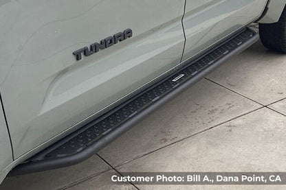 Dominator Xtreme D6 SideSteps With Mounting Bracket Kit Textured Black 2022-2026 Toyota Tundra Go Rhino