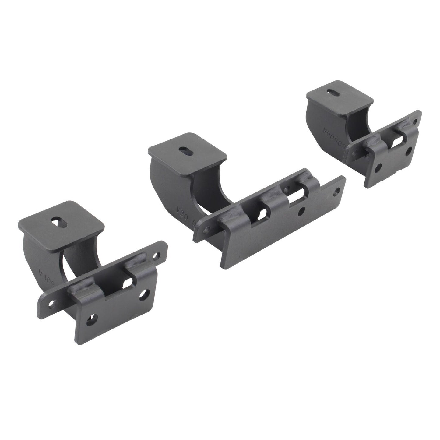 Dominator Xtreme D1,,D2, D6, DSS, DT Side Steps Mounting Brackets Only Textured Black 2018-2026 Jeep Wrangler Go Rhino
