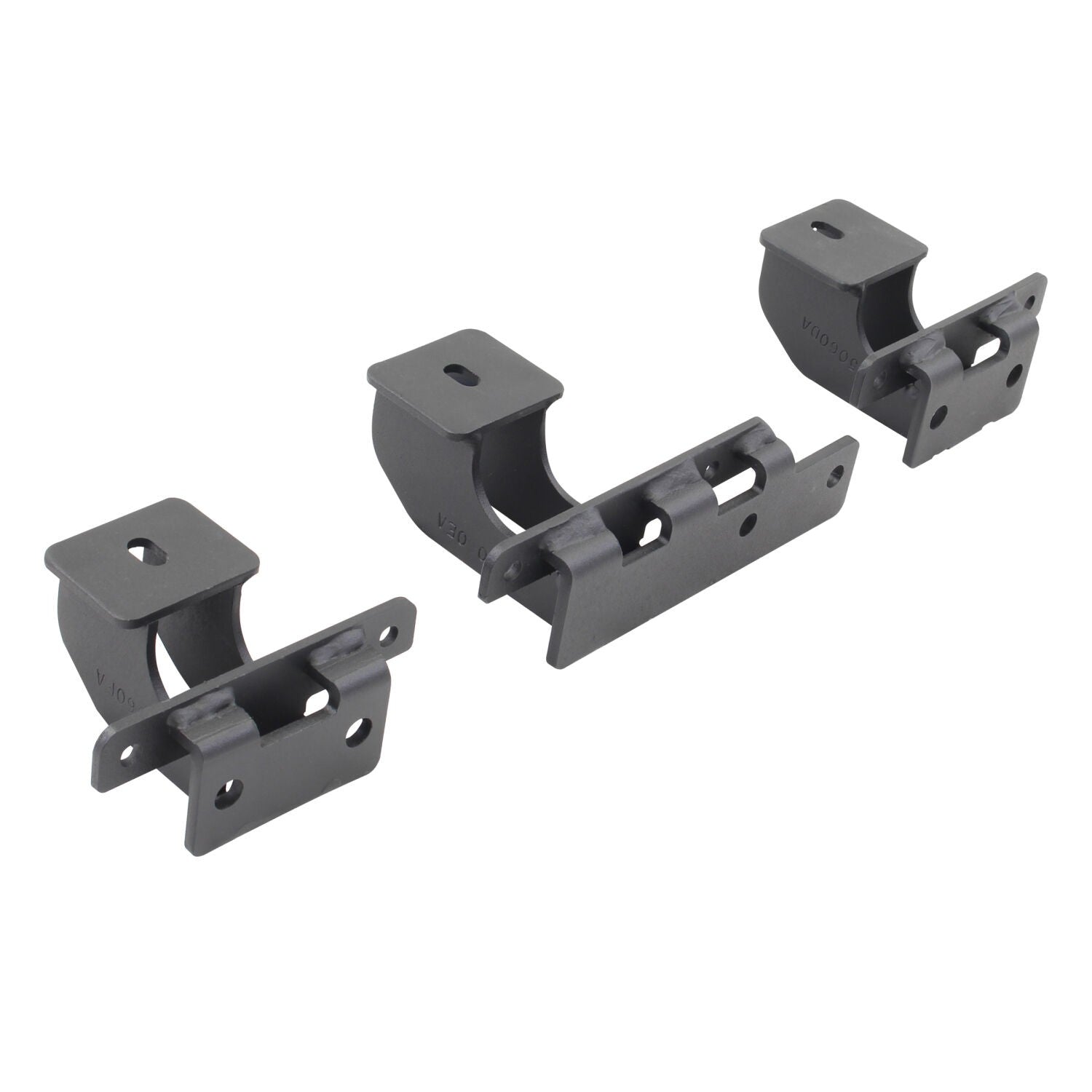 Dominator Xtreme D1,,D2, D6, DSS, DT Side Steps Mounting Brackets Only Textured Black 2018-2026 Jeep Wrangler Go Rhino