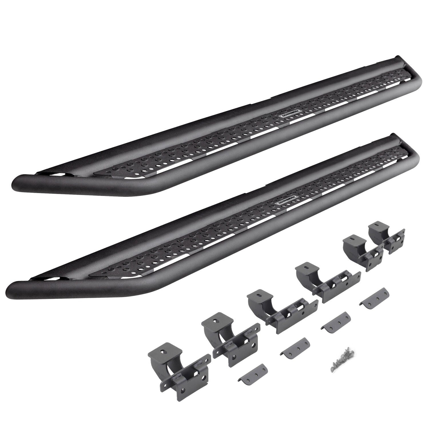 Dominator Xtreme D6 SideSteps With Mounting Bracket Kit Textured Black 2018-2026 Jeep Wrangler Go Rhino