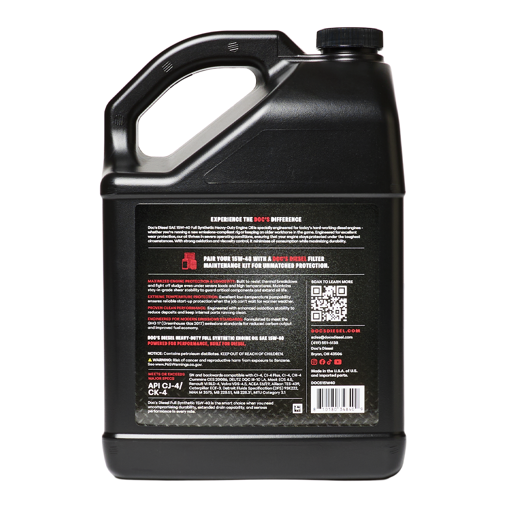 Doc's Diesel Dodge RAM 6.7L/5.9L Cummins 15W-40 Full Synthetic Oil Change Kit 1989-2024
