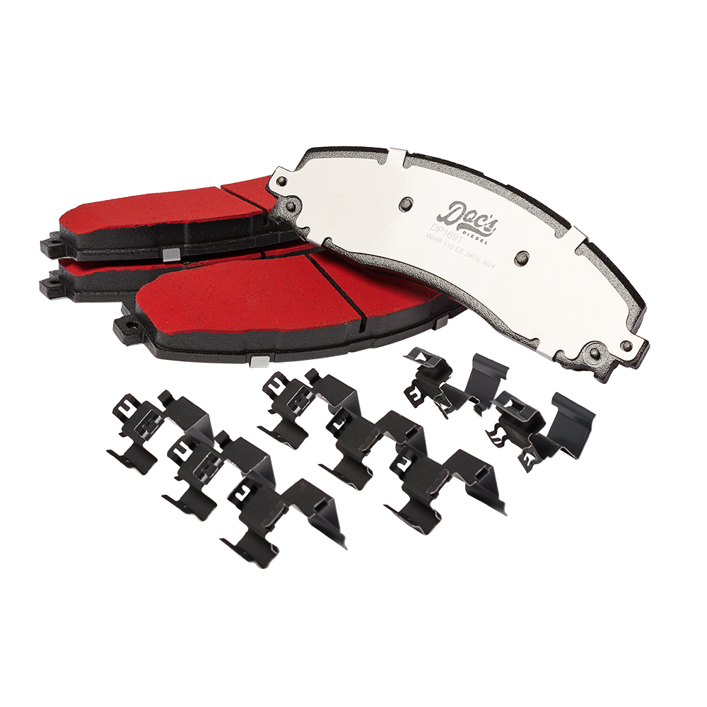 Doc's Diesel Ford 6.7L Powerstroke High Carbon Front and Rear Brake Pads Kit 2012-2022