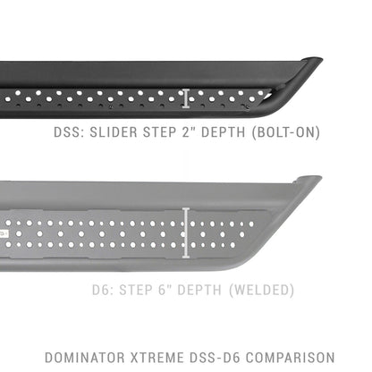 Dominator Xtreme DSS SideSteps With Mounting Bracket Kit Textured Black 2015-2026 Colorado/Canyon Go Rhino