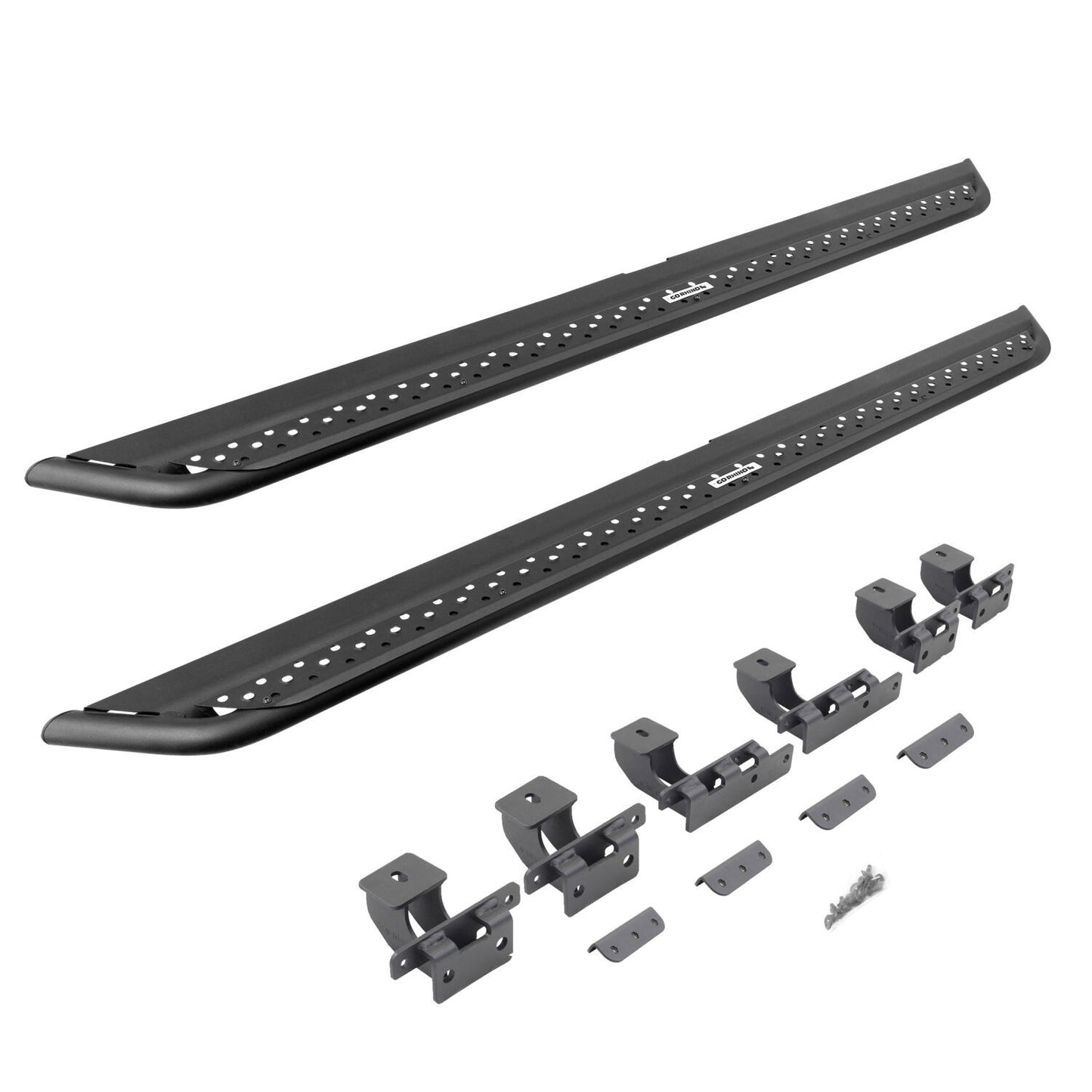 Dominator Xtreme DSS SideSteps With Mounting Bracket Kit Textured Black 2007-2021 Toyota Tundra Go Rhino