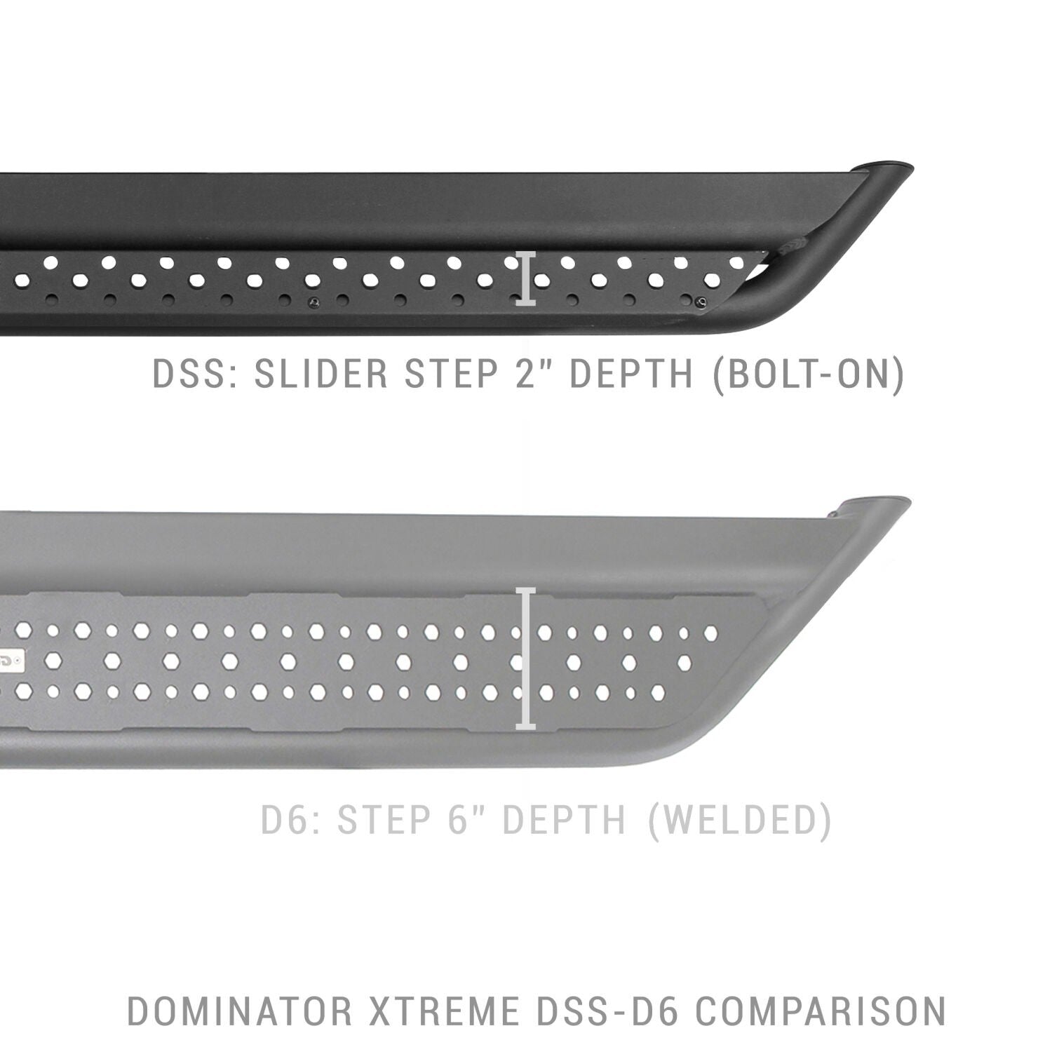 Dominator Xtreme DSS SideSteps With Mounting Bracket Kit Textured Black 2005-2023 Toyota Tacoma Go Rhino