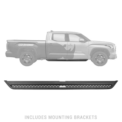 Dominator Xtreme DSS SideSteps With Mounting Bracket Kit Textured Black 2022-2026 Toyota Tundra Go Rhino