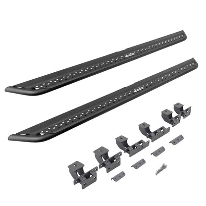 Dominator Xtreme DSS SideSteps With Mounting Bracket Kit Textured Black 2020-2025 Jeep Gladiator Go Rhino