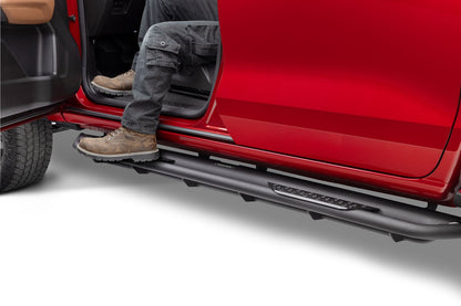 Dominator Xtreme DT Side Steps with Mounting Bracket Kit Textured Black 2015-2026 Colorado/Canyon Go Rhino