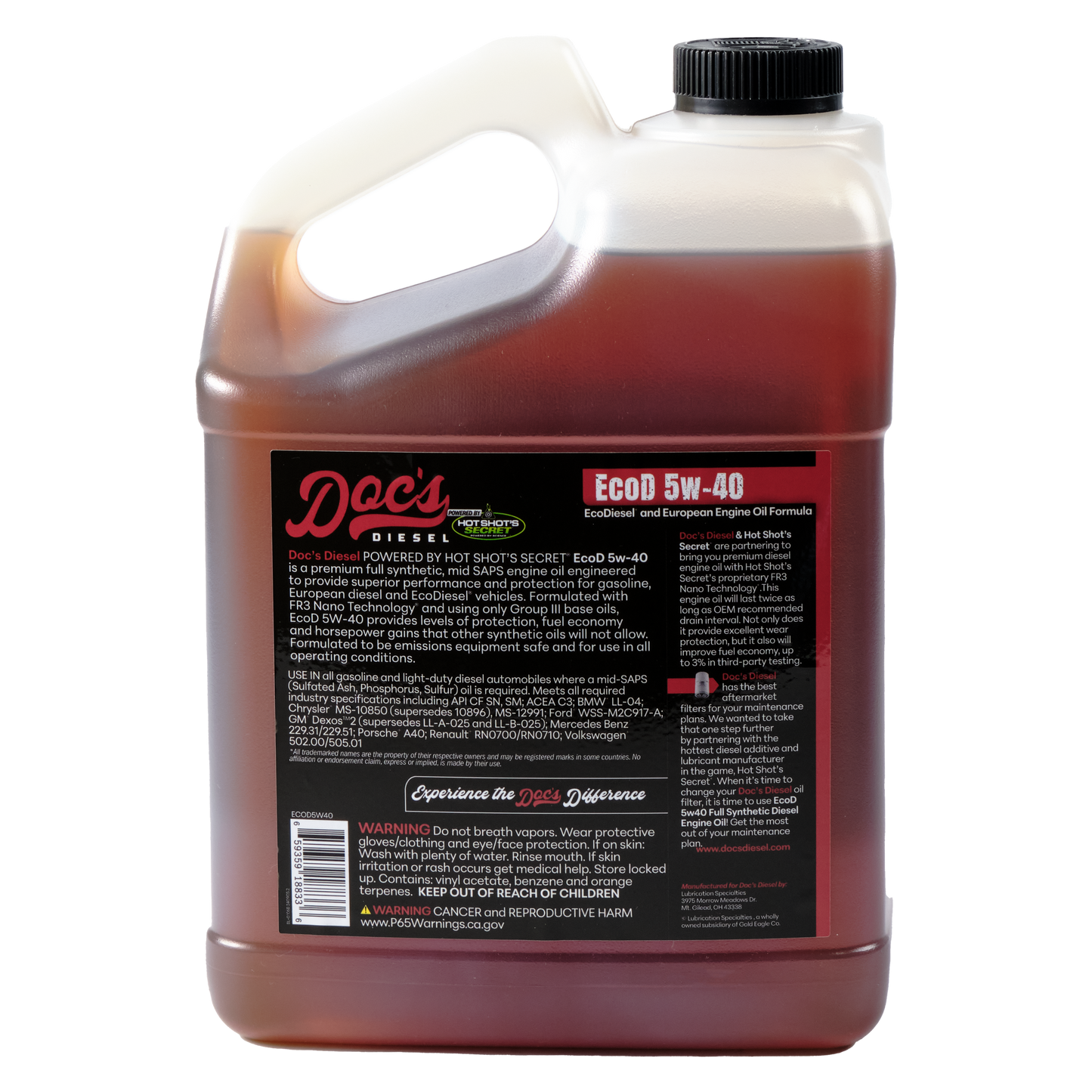 Doc's Diesel Jeep Grand Cherokee/RAM 1500 3.0L EcoDiesel 5W-40 Full Synthetic Oil Change Kit 2014-2020
