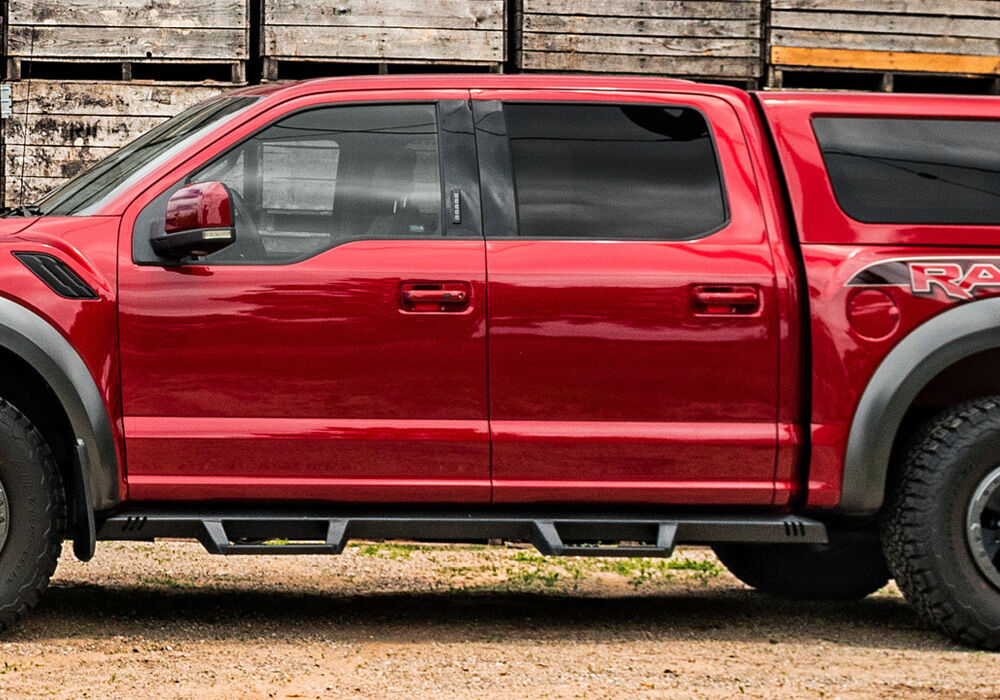 EpYx Step System Cab Length (2 Steps per Side) 2007-2018 Chevy Silverado/GMC Sierra 1500/2007-2019 2500 HD/3500 HD Crew Cab Gas Engine Textured Black NFab