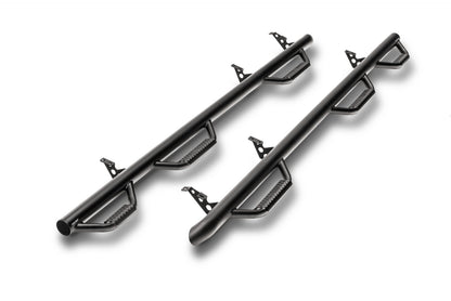 Nerf Step Bar Wheel-to-Wheel with Bed Access (3 Steps per Side) 2017-2025 Ford F-250/F-350 6.75 Inch Bed Crew Cab Textured Black NFab