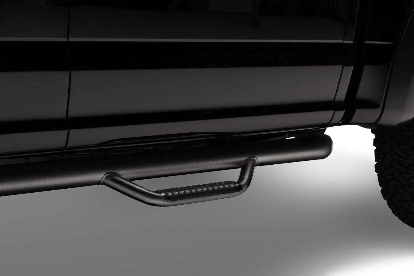Nerf Step Bar Cab Length (2 Steps per Side) 2017-2026 Ford F-250/F-350/F-450 Crew Cab Textured Black NFab