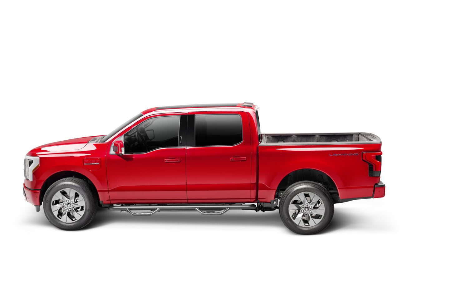 Nerf Step Bar Cab Length (2 Steps per Side) 2017-2026 Ford F-250/F-350/F-450 Crew Cab Textured Black NFab