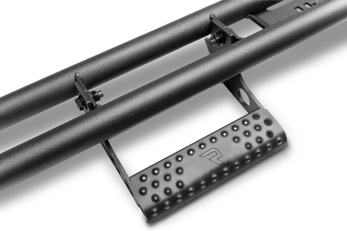 RKR Step System Full Length (1 Step Mount/1 Step per Side) 1.75 Inch Rails 2021-2025 Ford Bronco 2-Dr Textured Black NFab