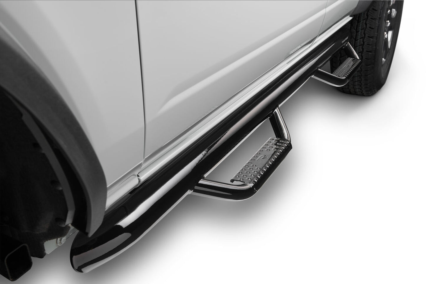 Nerf Step Bar Cab Length (2 Steps per Side) 21-25 Ford Bronco 4 Dr Gloss Black NFab