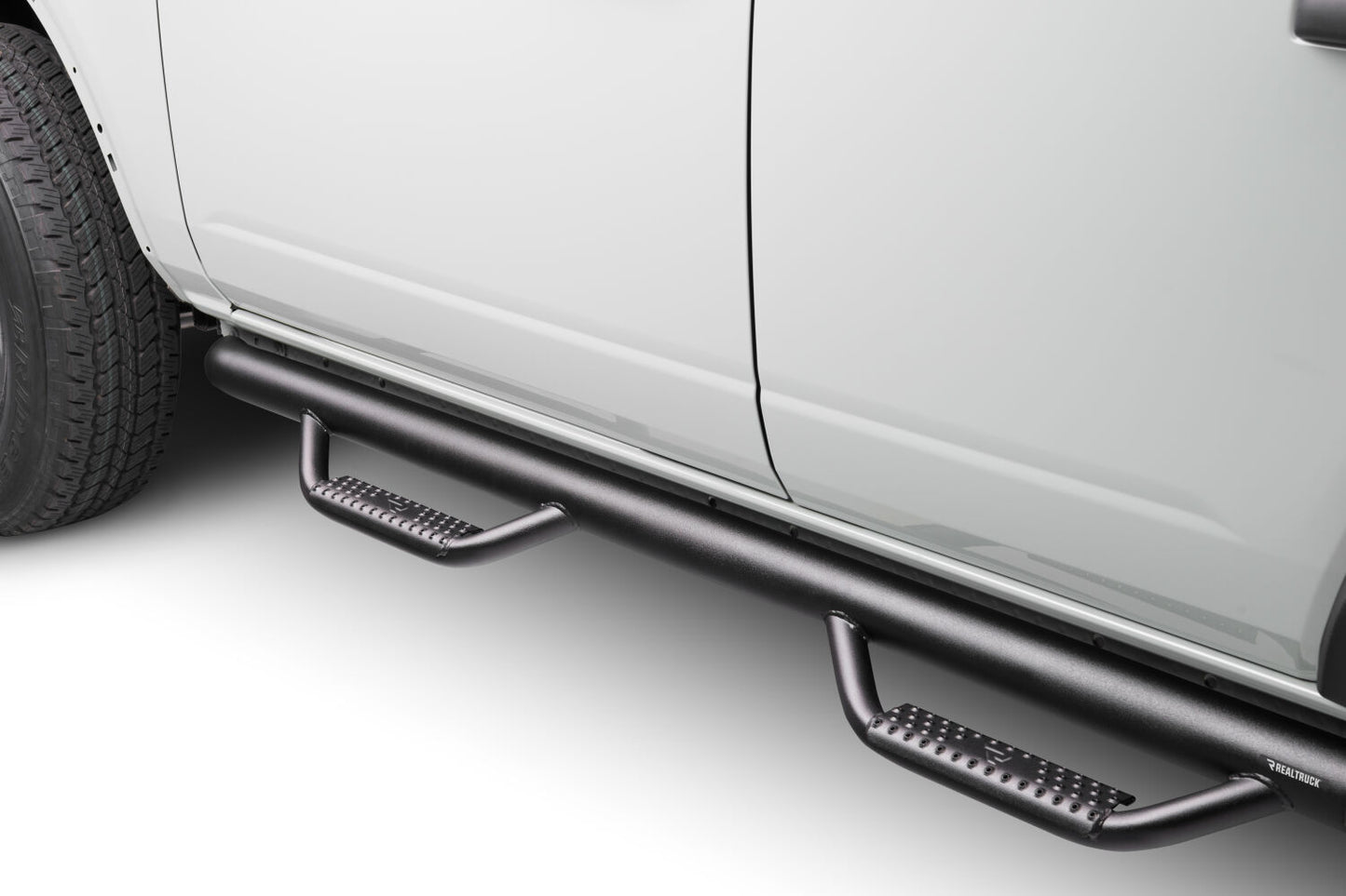 Nerf Step Bar Cab Length (2 Steps per Side) 21-25 Ford Bronco 4 Dr Textured Black NFab