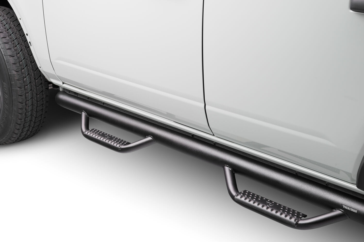 Nerf Step Bar Cab Length (2 Steps per Side) 21-25 Ford Bronco 4 Dr Textured Black NFab