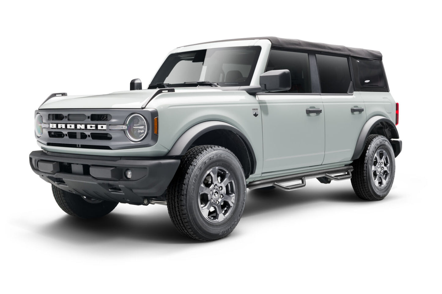Nerf Step Bar Cab Length (2 Steps per Side) 21-25 Ford Bronco 4 Dr Textured Black NFab