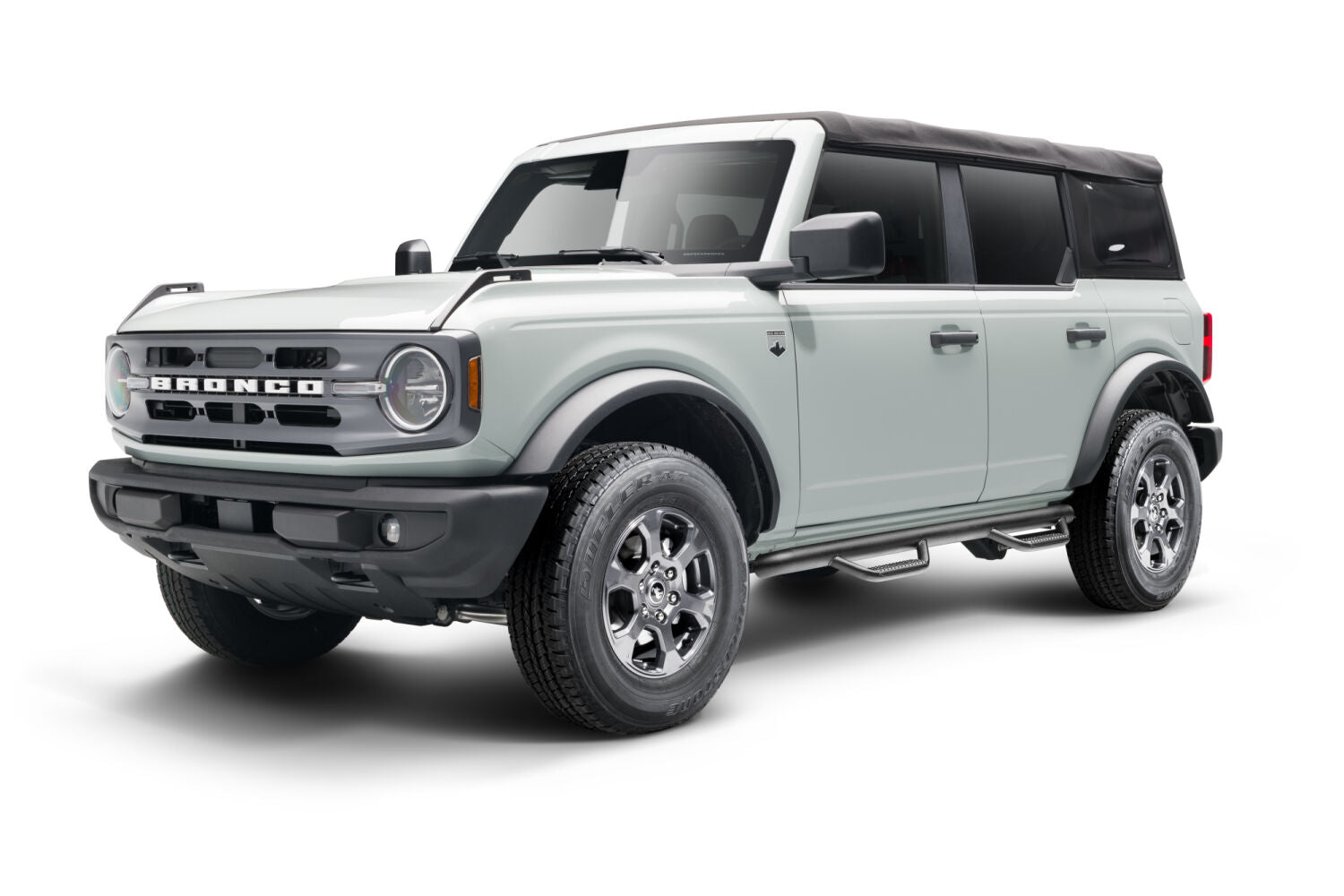 Nerf Step Bar Cab Length (2 Steps per Side) 21-25 Ford Bronco 4 Dr Textured Black NFab