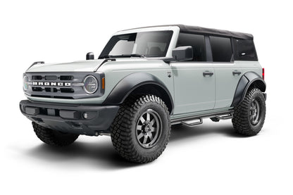 Nerf Step Bar Cab Length (2 Steps per Side) 21-25 Ford Bronco 4 Dr Gloss Black NFab