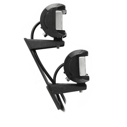 4pcs 4" LED PODS Combo Beam & Dual A-Pillar Light Lower Windshield Hinge Mounting Brackets For Jeep Wrangler JK 2DR/4DR 2007~2017